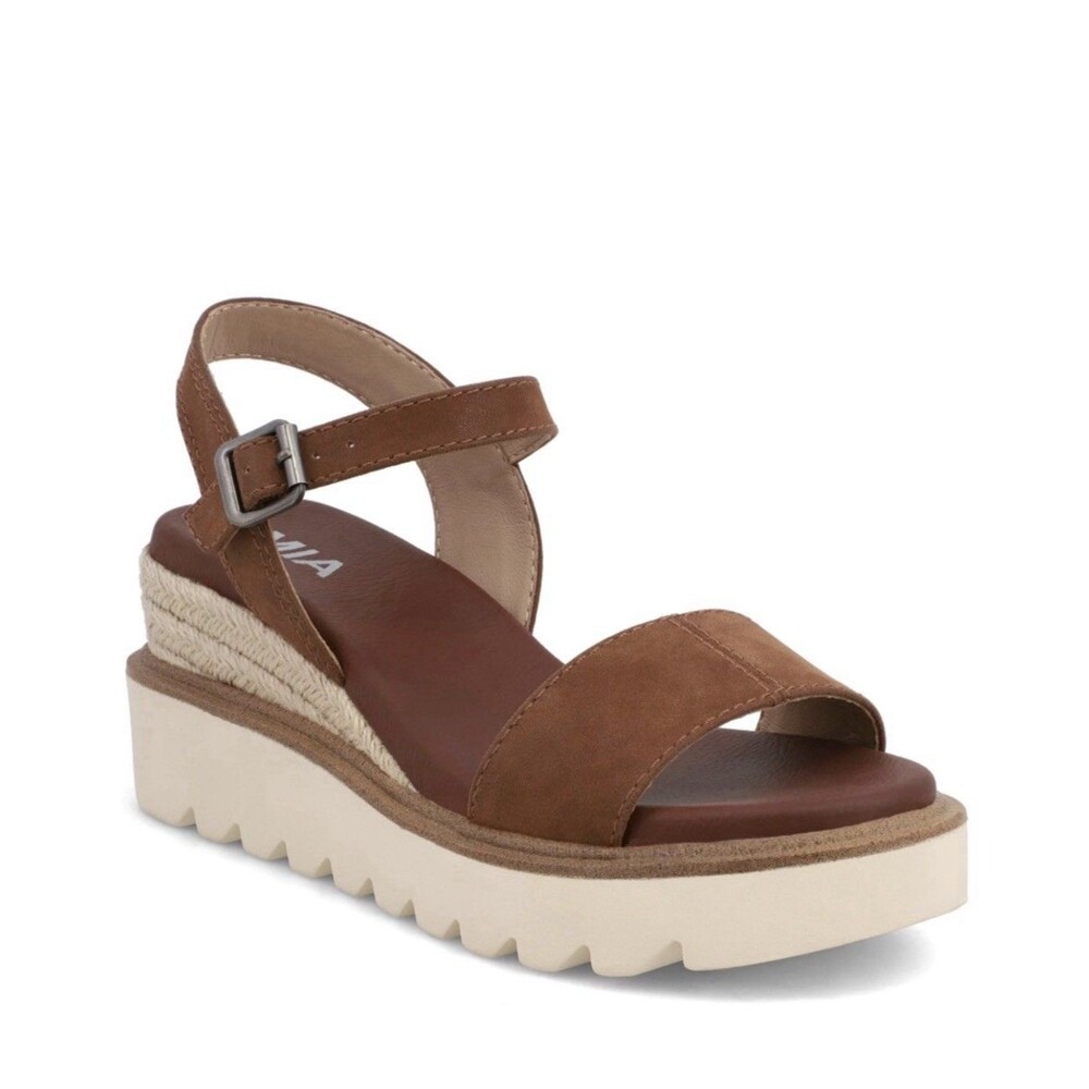 MIA Shoes Round Toe Wedge Sandals - Ophidia Size:9.5M